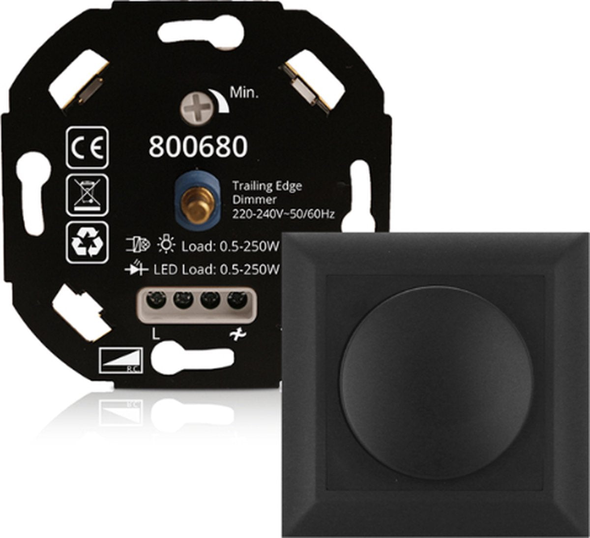 LED Dimmer – 0,5 –200 W (Trailing Edge) Compleet Zwart - Outledtl.nl